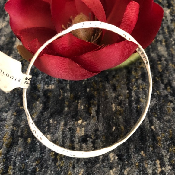 Anthropologie Silver Plated Bangle Bracelet NWT - Picture 3 of 5